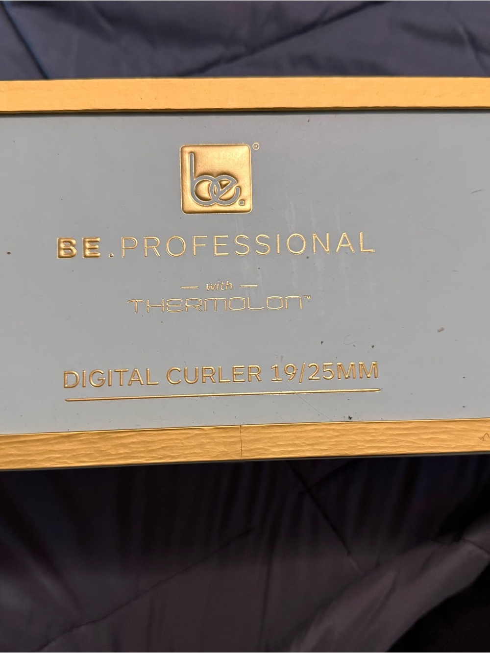 BE. Professional Digital Curler 19/25mm - Light Blue & Gold Box
